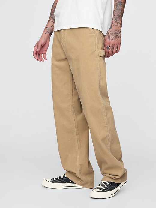 Image number 3 showing, '90s Loose Corduroy Carpenter Pants