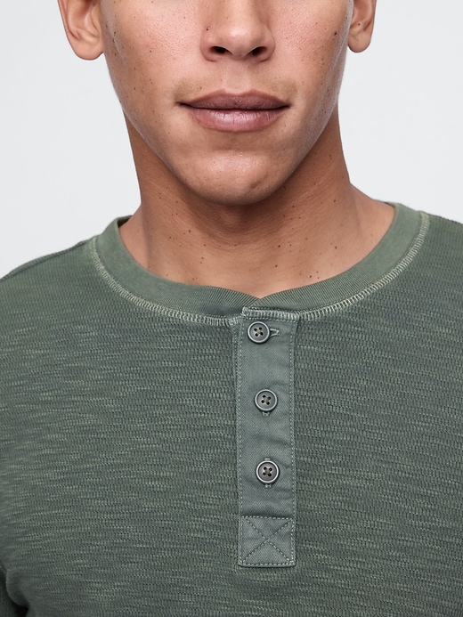 Image number 4 showing, Waffle Henley T-Shirt