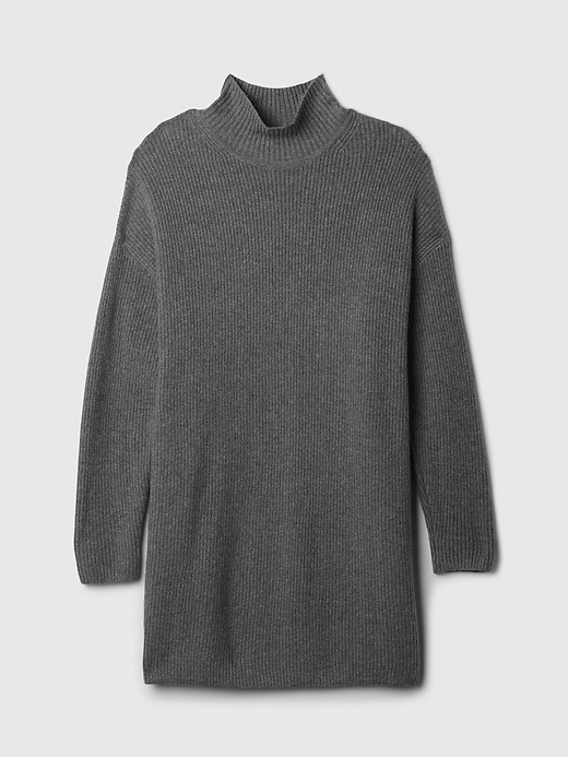 Image number 5 showing, CashSoft Rib Turtleneck Mini Sweater Dress