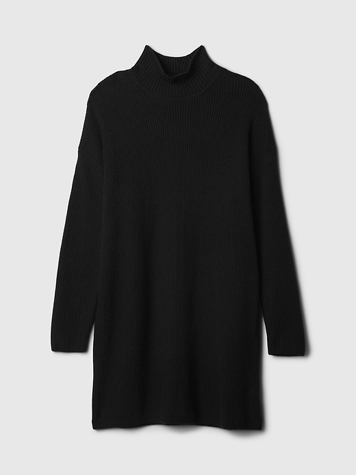 Image number 5 showing, CashSoft Rib Turtleneck Mini Sweater Dress