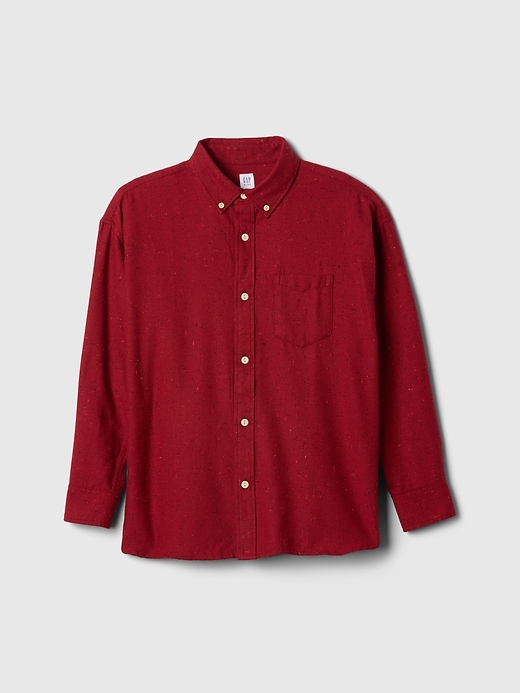 Image number 5 showing, Kids Oversized Flannel Oxford Shirt