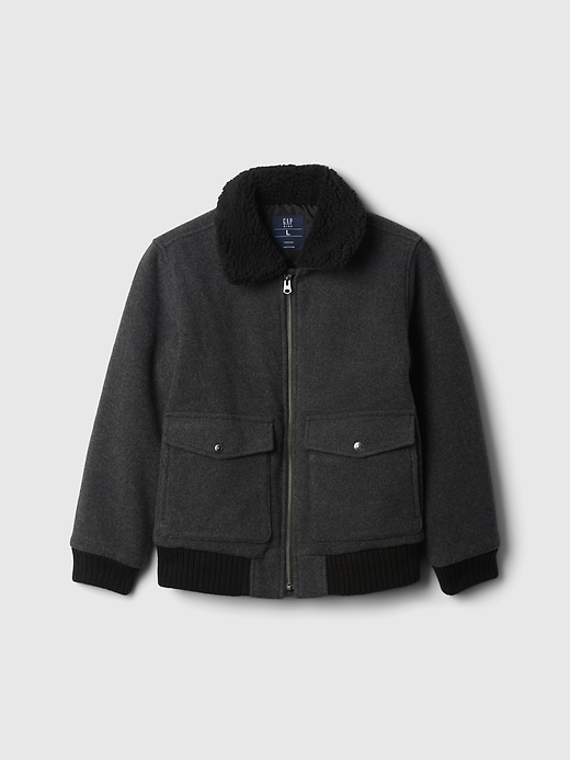 Image number 5 showing, Kids Wool Bomber Jacket