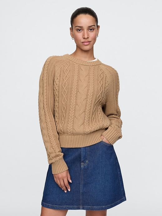 Image number 1 showing, Classic Cable-Knit Sweater