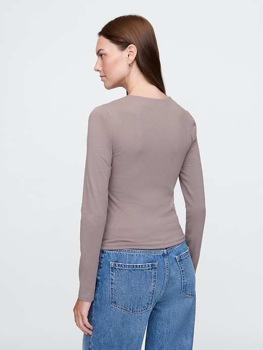 Image number 2 showing, CloseKnit Jersey Square-Neck Top