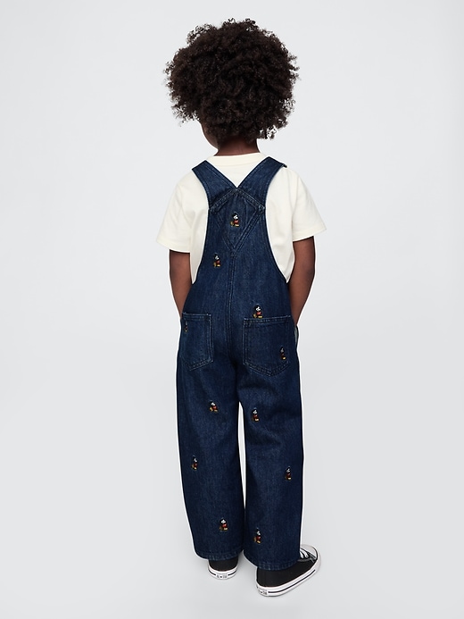 Image number 2 showing, Gap × Disney Baby Mickey Mouse Embroidered Denim Overalls