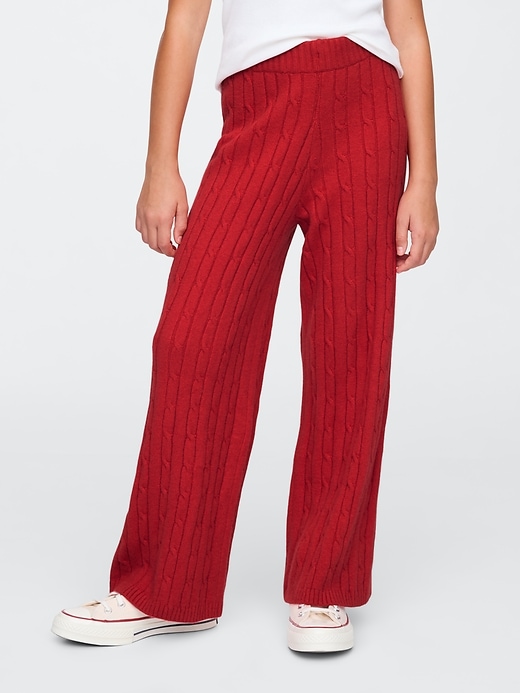 Image number 3 showing, Kids CashSoft Cable-Knit Sweater Pants