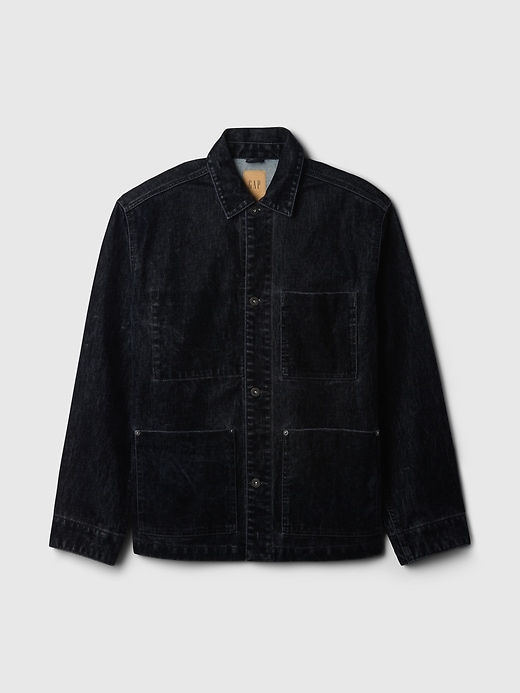 Image number 5 showing, Flocked Denim Chore Jacket