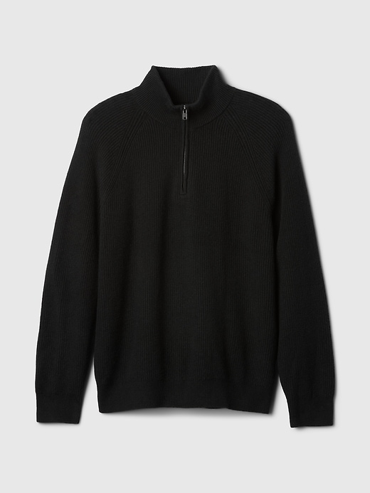 Image number 5 showing, CashSoft Textured Quarter-Zip Pullover