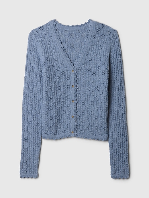 Image number 5 showing, CashSoft Pointelle Cardigan