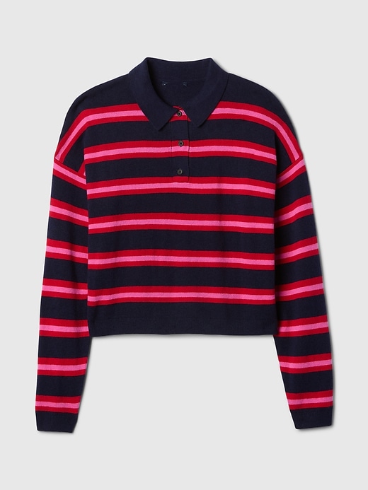 Image number 5 showing, CashSoft Relaxed Polo Sweater