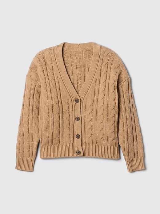 Image number 5 showing, Oversized Cable-Knit Cardigan