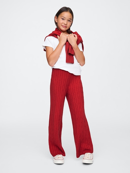 Image number 1 showing, Kids CashSoft Cable-Knit Sweater Pants