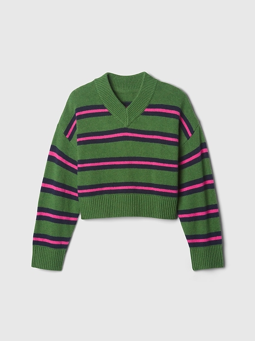 Image number 5 showing, Kids CashSoft Oversized V-Neck Sweater