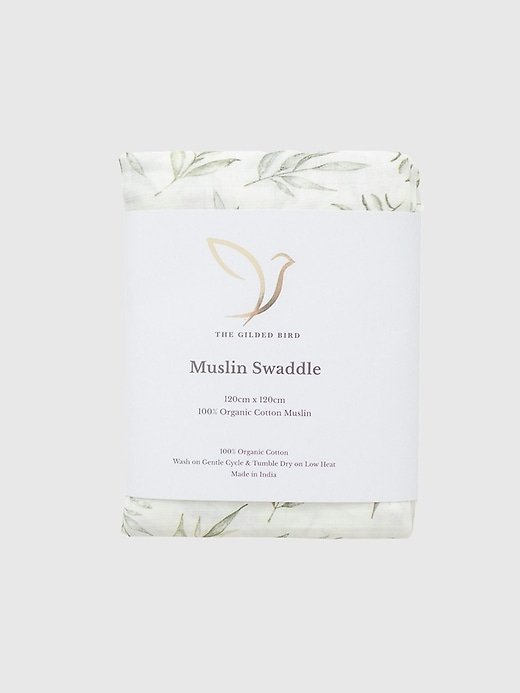 Image number 6 showing, The Gilded Bird Safari Toile Organic Cotton Muslin Swaddle