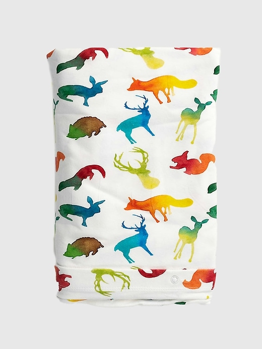 Image number 1 showing, The Gilded Bird Colourful Animals Organic Cotton Toddler Duvet Cover and Pillow Case Set