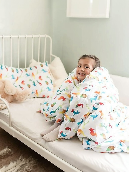 Image number 3 showing, The Gilded Bird Colourful Animals Organic Cotton Toddler Duvet Cover and Pillow Case Set