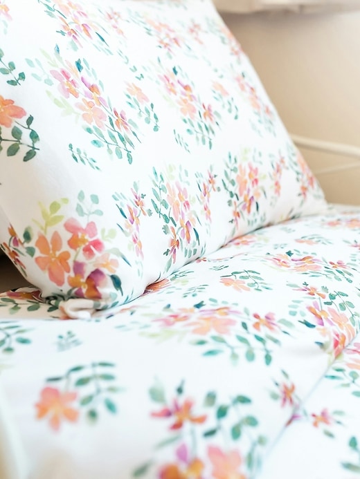 Image number 8 showing, The Gilded Bird Boho Feathers Organic Cotton Toddler Duvet Cover and Pillow Case Set