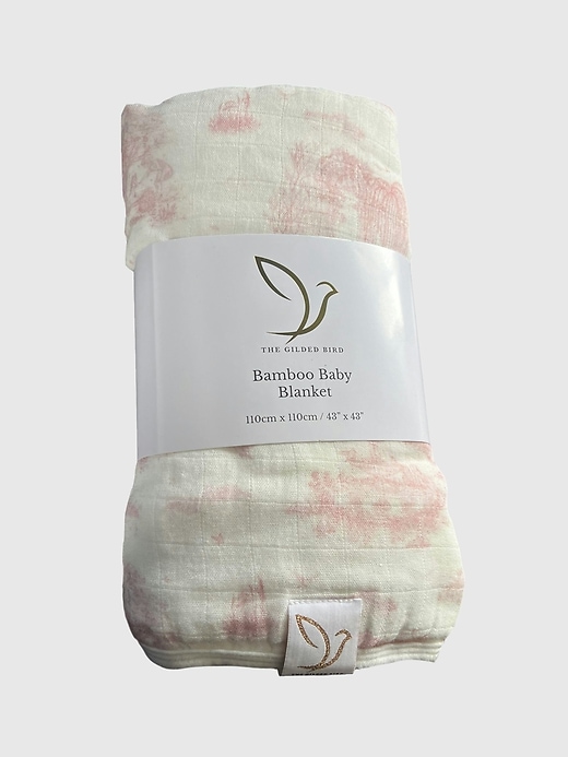 Image number 6 showing, The Gilded Bird Spring Toile Bamboo Baby Blanket