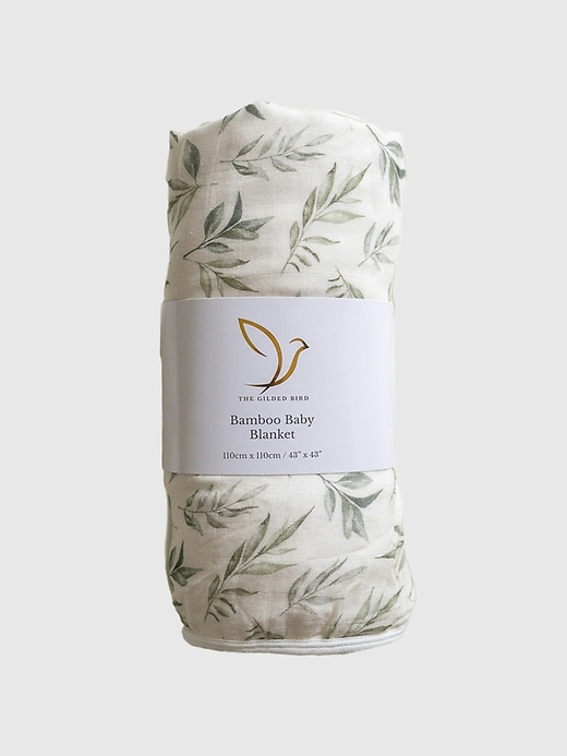 Image number 10 showing, The Gilded Bird Spring Toile Bamboo Baby Blanket