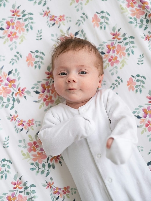 Image number 3 showing, The Gilded Bird Pretty Stems Fitted Crib Sheet