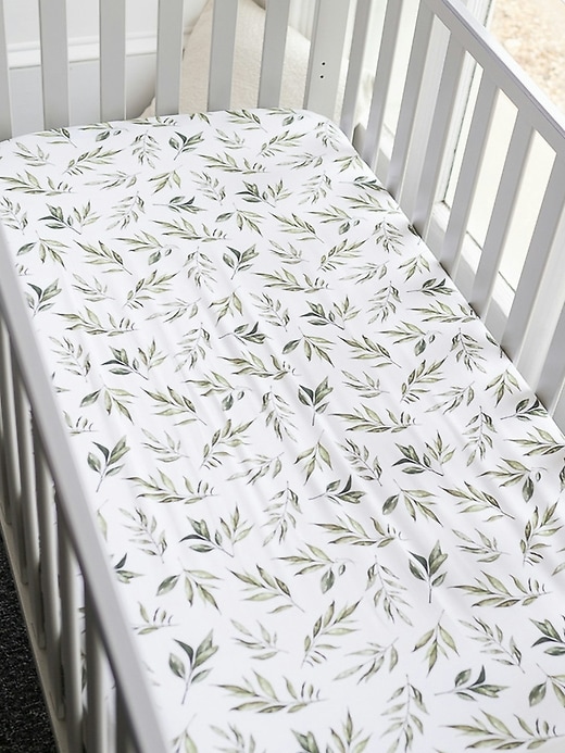 Image number 8 showing, The Gilded Bird Pretty Stems Fitted Crib Sheet