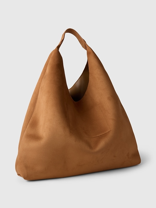 Image number 2 showing, Vegan Suede Slouchy Tote Bag