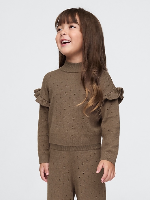 Image number 1 showing, Baby & Toddler CashSoft Pointelle Sweater