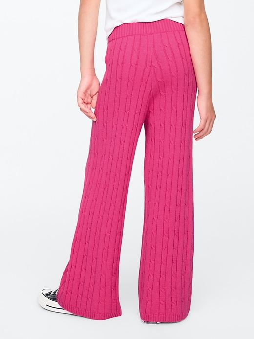 Image number 2 showing, Kids CashSoft Cable-Knit Sweater Pants