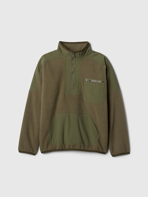 Image number 5 showing, Kids Sherpa Half-Zip Pullover