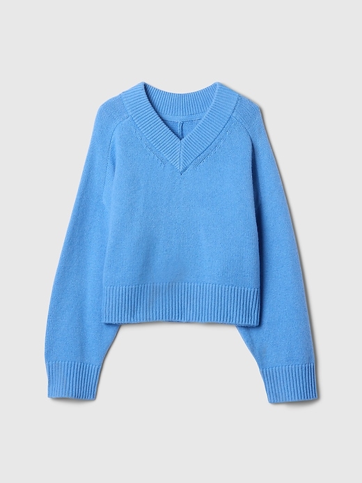 Image number 5 showing, Kids CashSoft Oversized V-Neck Sweater