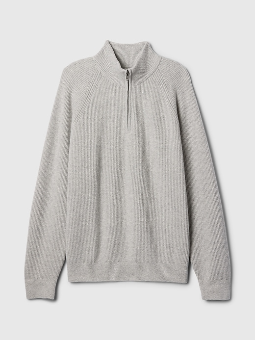 Image number 5 showing, CashSoft Textured Quarter-Zip Pullover