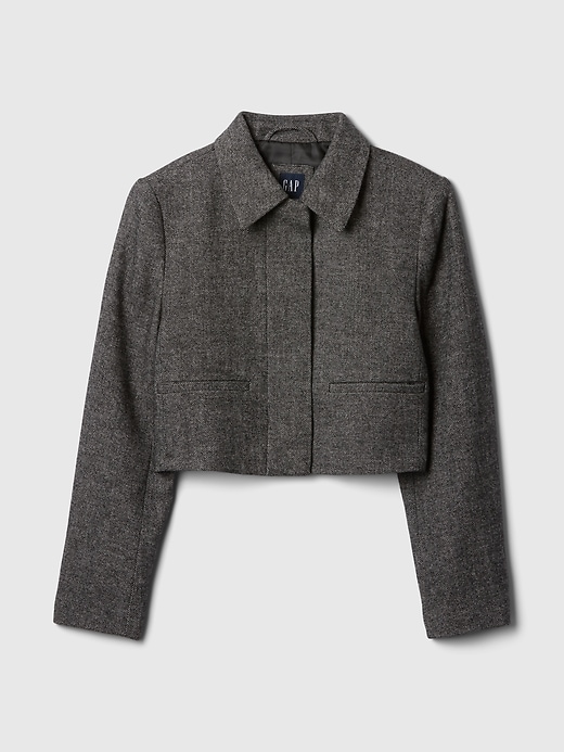 Image number 5 showing, Cropped Herringbone Jacket