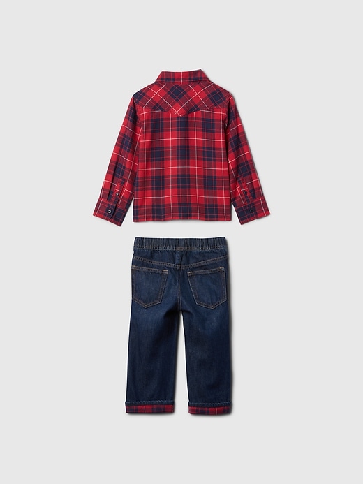 Image number 2 showing, babyGap Flannel Outfit Set