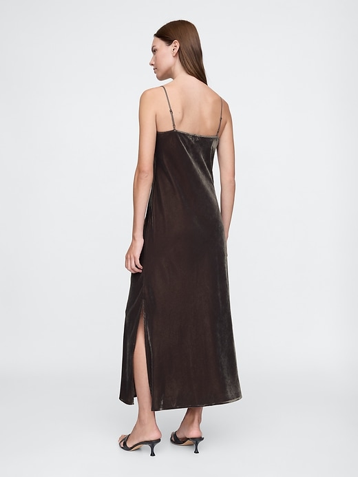 Image number 2 showing, Recycled Velvet Maxi Slip Dress