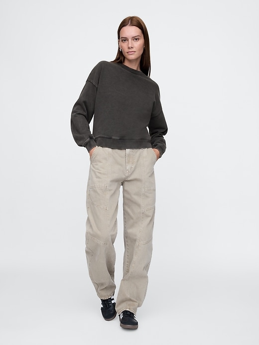 Image number 3 showing, French Terry Wedge-Seam Sweatshirt