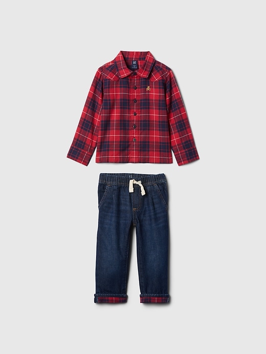 Image number 1 showing, babyGap Flannel Outfit Set