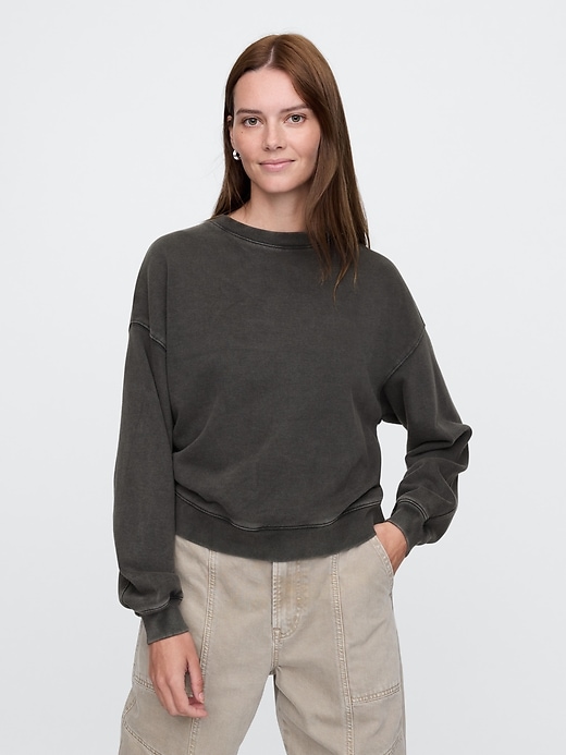 Image number 1 showing, French Terry Wedge-Seam Sweatshirt