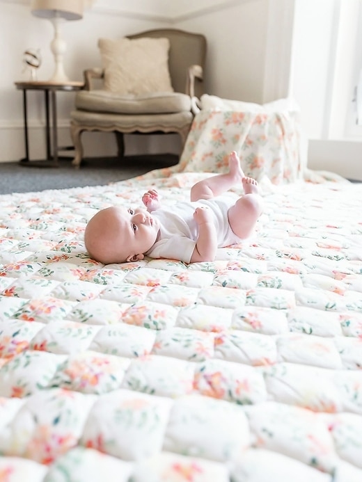 Image number 6 showing, The Gilded Bird Pretty Stems Quilted Playmat