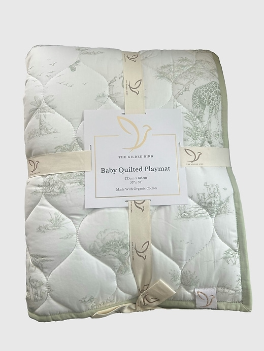 Image number 1 showing, The Gilded Bird Safari Toile Quilted Playmat