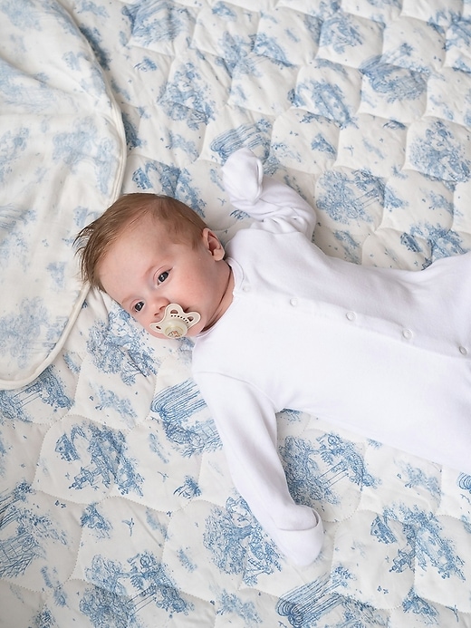 Image number 4 showing, The Gilded Bird Spring Toile Quilted Playmat