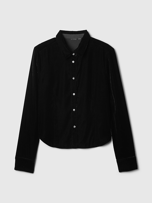 Image number 4 showing, Cropped Velvet Shirt