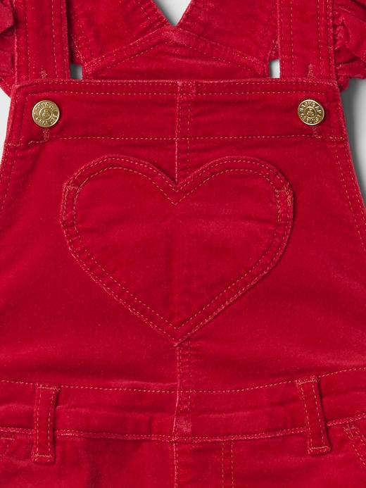 Image number 3 showing, babyGap Velvet Heart Overalls