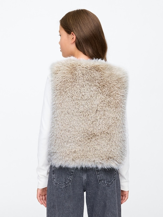 Image number 2 showing, Kids Recycled Faux Fur Vest