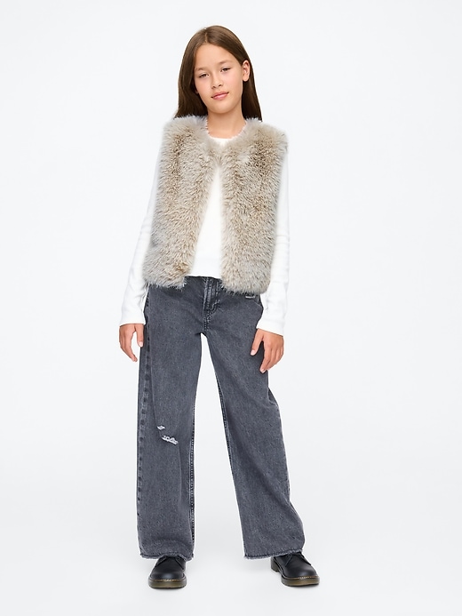 Image number 3 showing, Kids Recycled Faux Fur Vest