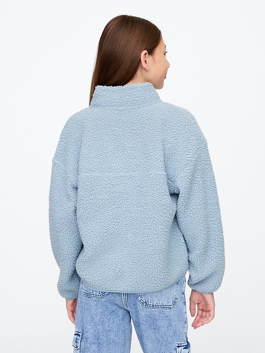 Image number 2 showing, Kids Sherpa Half-Zip Pullover