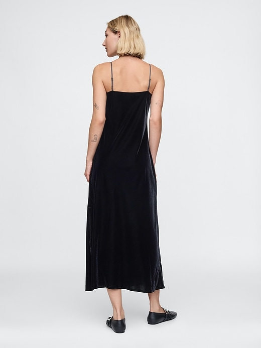 Image number 2 showing, Recycled Velvet Maxi Slip Dress