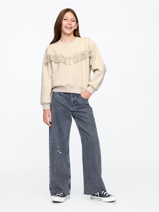 Image number 3 showing, Kids Vintage Soft Fringe Sweatshirt