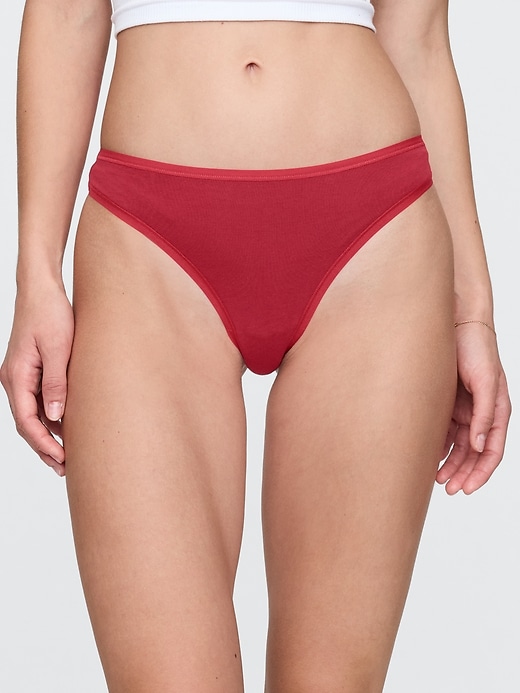 Image number 1 showing, Organic Stretch Cotton Thong