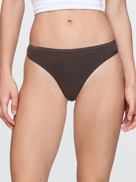 Image number 1 showing, Organic Stretch Cotton Thong