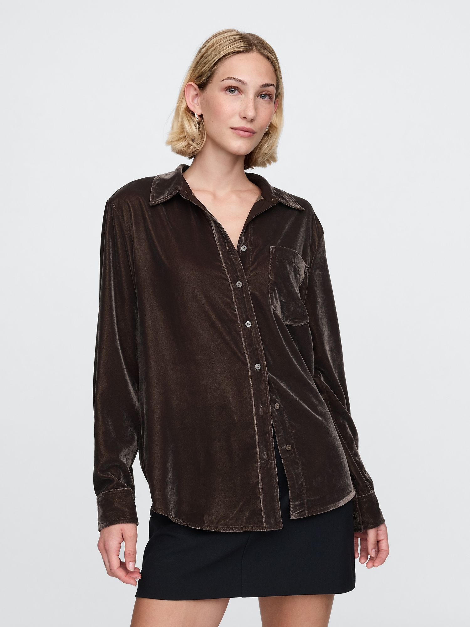 Velvet Relaxed Shirt | Gap